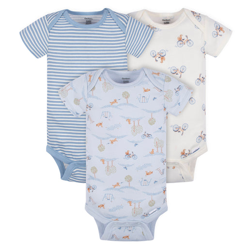 Gerber 3 Pack Puppies Short Sleeve Onesies® Bodysuit